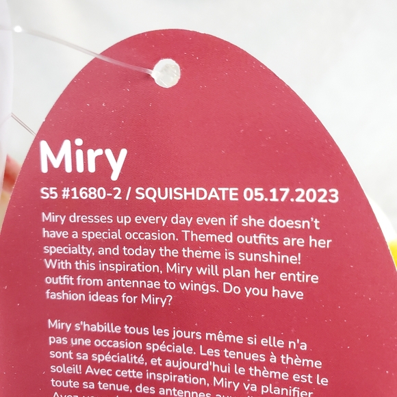 Miry Squishmallow Moth Valentines Day Squad BNWT 5 Inch and Clip - Picture 6 of 7